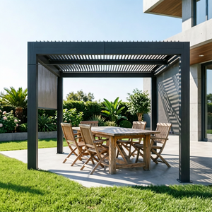 Pérgola Bioclimática de Aluminio de Alta Resistencia con Sistema de Persianas Comerciales para Exteriores con Drenaje - Product Image 1