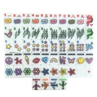 Set Mahjong Akrilik Putih 160 Pcs Terlaris, Desain Khusus X Corey Paige Color Crush, Ramah Lingkungan, Portabel