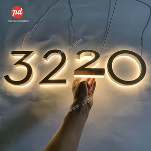 Insegna Professionale con Numero Civico Illuminato a <span class=keywords><strong>LED</strong></span> in Acciaio Inossidabile, Impermeabile, Retroilluminata a <span class=keywords><strong>LED</strong></span> per <span class=keywords><strong>Aziende</strong></span> Pubblicitarie - Product Image 2