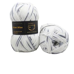 Fil Mélangé à Tricoter et Crocheter, <span class=keywords><strong>Laine</strong></span> Épaisse en Coton Lait Dégradé Teint par Sections, 7 Brins Haute Résistance pour Bonnets, Chaussures DIY - Product Image 5