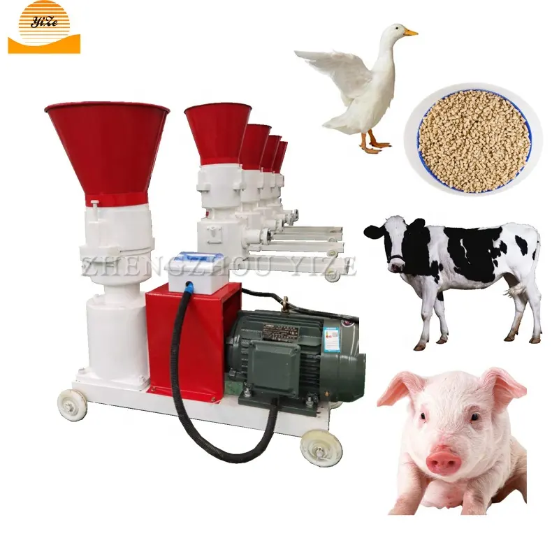 PELLET Máy động vật thức ăn chăn nuôi gà thực phẩm Máy làm thức ăn chăn nuôi PELLET Mill động cơ diesel động vật Thức ăn viên máy