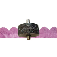 Rouleau de gaufrage ultrasonique motif papillon et rose 23-75mm, roue florale en acier, matrice ultrasonique pour machine à dentelle ultrasonique