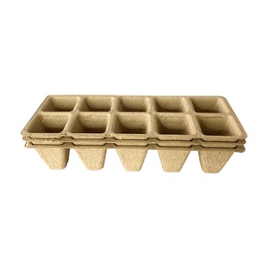 Dapat terurai bahan bubur biji gambut baki pot tanaman nampan untuk bibit 10 sel biji mulai Kit pembibitan baki bubur kertas - Product Image 1