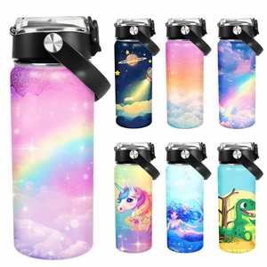 Personalized Stainless Steel Insulated Thermos <b>Water</b> <b>Bottle</b> with Custom <b>Name</b> for Kids School - Product Image 1