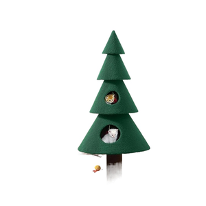 Fabricant de tour d'arbre de Noël en peluche verte de luxe personnalisée pour gros chat Maison durable pour <span class=keywords><strong>animaux</strong></span> de compagnie Matériau en bois de sisal pour <span class=keywords><strong>animaux</strong></span> - Product Image 1