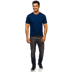 T-shirts à manches courtes col rond respirants personnalisables de haute qualité pour hommes 2026 – Vente en gros, impression par sublimation personnalisée, coupe classique - Product Image 1