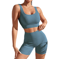 Ensembles de sport personnalisés colorés et doux pour femmes, sous-vêtements de fitness, vêtements de musculation, vêtements de yoga, en nylon sexy sans couture