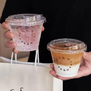 Bicchiere Monouso in PP a Parete Singola per Caffè e Frappè con Logo Stampato, Design Trasparente, Forma Unica, Marca HXH - Product Image 2