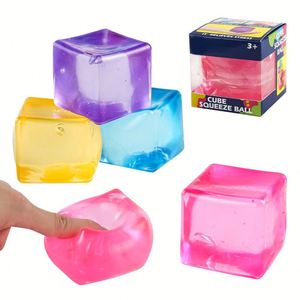 Cross Border Oversized 55cm Maltose-style Thermoplastic <b>Rubber</b> Ice Cube Squishy Stress-relief Toy with Slow-rebound square <b>Block</b> - Product Image 1