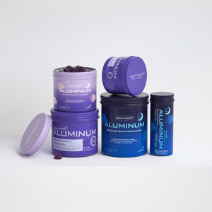 Durable Aluminum Pill Jar | Professional Supplement Jar Packaging for Vitamin Gummies - Product Image 1