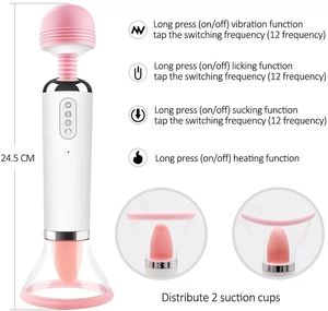Succhiando la lingua vibratore leccante per le donne clitoride sottovuoto stimolatore Vagina orale capezzoli vibranti per adulti sesso femminile giocattoli - Product Image 5