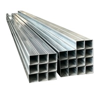 Tubo cuadrado y rectangular galvanizado por inmersión en caliente, tubo de acero galvanizado anticorrosión para ingeniería estructural