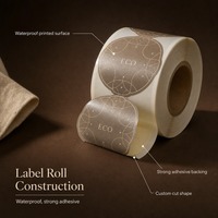 Étiquettes adhésives imperméables personnalisées ECO, rouleau d'autocollants de haute qualité pour bouteilles, canettes et emballages de produits