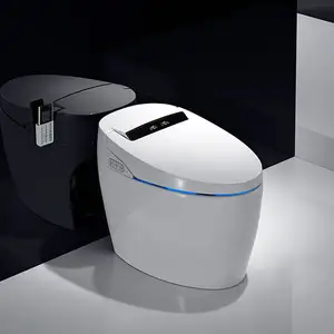Moda otomatik sensör gömme açık elektrikli banyo tek parça akıllı Wc mode din tuvalet kase otomatik akıllı tuvalet