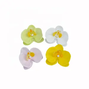 Hot Koop Kunstmatige Zijden Bloemen Phalaenopsis Kerstversiering Bruidsboeketten Zeep Bloem Vlinder Orchidee Hoofd