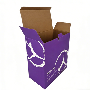 Boîte cadeau en papier kraft de haute qualité avec logo personnalisé, matériaux recyclés, laminage mat pour les boîtes en papier de yoga et de soins personnels - Product Image 3