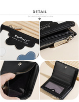 Dompet Koin Multi-Kartu Wanita Baellerry Fashion Ins Style Lucu untuk Pelajar dengan Ritsleting