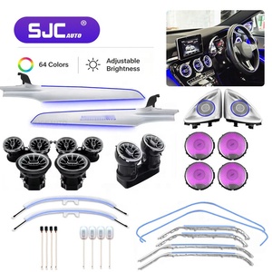 Kit d'éclairage d'ambiance pour voiture SJC pour Benz Classe C W205 <span class=keywords><strong>GLC</strong></span> X253, éclairage intérieur LED amélioré, 12V, 64 couleurs, systèmes d'éclairage automatique LHD/RHD - Product Image 1