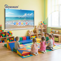 INGSCREEN EDLA Layar Interaktif 4K Siap Pakai dengan Sentuhan Zero Gap, Pena Ganda, dan Kecerahan Sensor Cahaya untuk Ruang Kelas Modern
