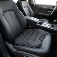 Coussin de siège de voiture premium en forme de cale - Mousse à mémoire de forme haute densité, similicuir de luxe, soulagement de la douleur sciatique pour sièges