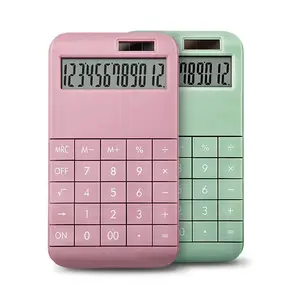 Standaard Standaard Calculator 12-cijferige Desktop Roze Rekenmachine Met Groot Lcd-Scherm Voor Zakelijk Gebruik Op Kantoorschool