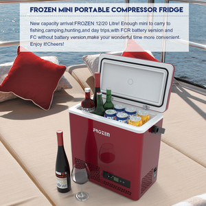 Nouveauté FC12 FROZEN Réfrigérateur-congélateur de <span class=keywords><strong>voiture</strong></span> 12V 12L <span class=keywords><strong>Mini</strong></span> glacière portable pour camping Réfrigérateur pour hôtel Jet privé Maison <span class=keywords><strong>Voiture</strong></span> - Product Image 3