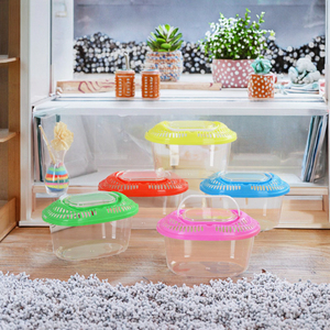 Boîte à poissons miniature en plastique écologique de 18,8 cm, boîte de transport transparente pour tortues, aquarium pour poissons de compagnie - Product Image 3