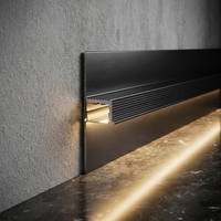 Plinthe murale en aluminium Shadow Gap, profilé LED en aluminium pour bande LED, canal en aluminium pour éclairage Shadow Gap