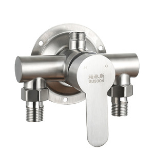 Robinet de douche monobloc en acier inoxydable SUS304 avec vanne de mélange pour eau chaude et froide, entrée et sortie 4 mm - Product Image 3