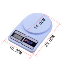 Báscula Digital Electrónica de Cocina para Control de Peso, Mini Báscula de Alimentos de Buena Calidad, Delgada, 5 kg, Reinicio Automático, con Batería