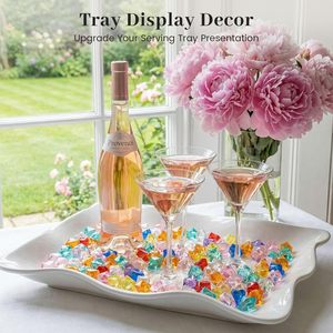 Diamants en plastique, pierres acryliques effet glace pilée, pépites bleues, gemmes pour remplissage de vases et centres de table - Product Image 2