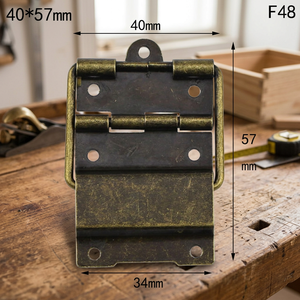 Charnière traditionnelle F48 à filetage continu 40x57mm en fer antirouille à montage en surface pour meubles, boîtes en bois et boîtes à bijoux - Product Image 3