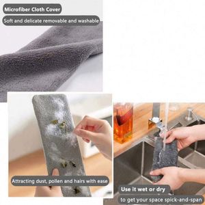 Household Eco-Friendly Long Handle Telescopic Mop & Duster with Microfiber <b>Brush</b> for Easy <b>Dust</b> Removal - Product Image 5