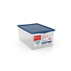 <b>Storage</b> Box Spring L 550x390x250mm Grey Blue Plastic <b>Container</b> For Home Organization - Product Image 1