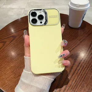 Skin feeling liquid small window series Case for iPhone 15 14 pro max 13 12 11 Shockproof high quality protective cover