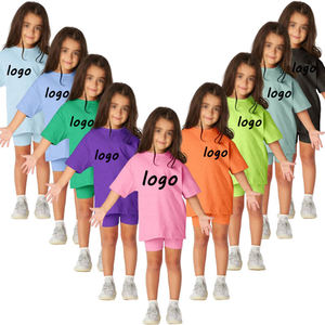 Conjuntos de Ropa de Verano para Niños de Algodón Personalizados, Pantalones Cortos de Ciclista, Ropa Infantil al por Mayor, Conjuntos de Dos Piezas para Niñas, Conjunto de Ropa Infantil 2026 - Product Image 3