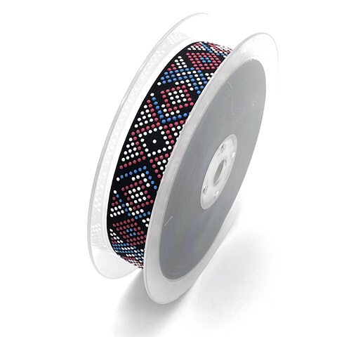 2026 Sofine Multi-purpose Ethnic Style Hot Glue Process Polyester Elastic Fabric Band