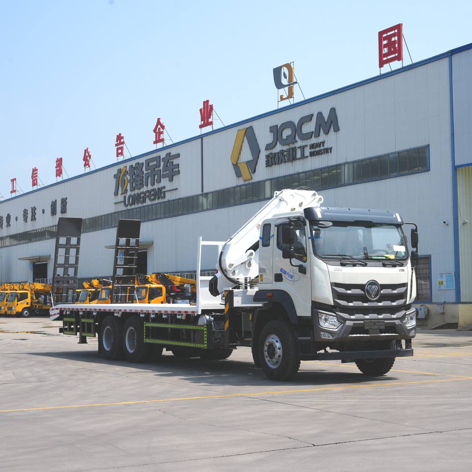 Heavy Loader Arm JQCM 10 Ton Knuckle Boom Crane Truck Foton 6x4 Heavy Load Folding Arm ...