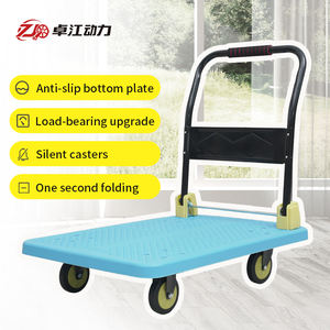 Zware-<span class=keywords><strong>duty</strong></span> OEM opvouwbare <span class=keywords><strong>trolley</strong></span> met 500 kg draagvermogen, zilverkleurig PP, draagbare opvouwbare <span class=keywords><strong>trolley</strong></span> voor thuis, kantoor en reizen - Product Image 1