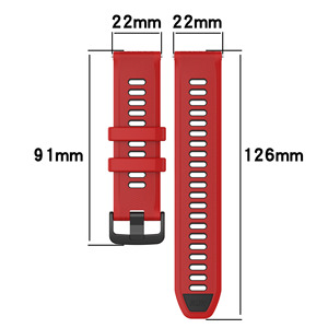 Correa de Silicona de Doble Color de 18 mm, 20 mm, 22 mm, Correa de Reloj Inteligente para <span class=keywords><strong>Garmin</strong></span> <span class=keywords><strong>Forerunner</strong></span> <span class=keywords><strong>265</strong></span> 265s / Venu 3 Vivoactive 5 - Product Image 4