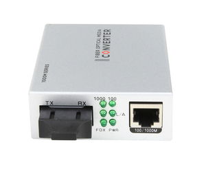 Convertidores de Medios de Fibra Óptica Monomodo Gigabit de 2 Puertos, 1 Puerto 10/100/1000 + 1 Puerto de Enlace Ascendente de 1000M SC/LC, Convertidor Poe - Product Image 1