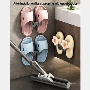 <strong>Wall</strong> <strong>Mounted</strong> <strong>Shoe</strong> Rack Slipper <strong>Storage</strong> Organizer Hanger Multifunctional Non Perforated <strong>Storage</strong> Hook Door Slipper Hanger - Product Image 3