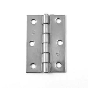AISI 304 <b>Stainless</b> <b>Steel</b> Fixed <b>Pin</b> Heavy Hinge Industrial Design Style 51x75 Thickness 1.5 Diam. 7.5 No. 6 Holes - Product Image 2