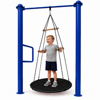 Balançoire suspendue ronde moderne Ropecube pour enfants, robuste, pour jardin, parc, aire de jeux, villa et école