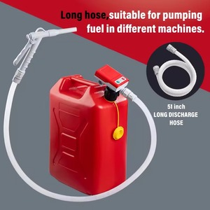 Pompe de transfert de carburant portable avec capteur d'arrêt automatique, tuyau de 51 pouces, alimentée par batterie, en plastique, adaptateur pour 3 réservoirs, pompe à liquide 2.4 pour station de carburant - Product Image 3