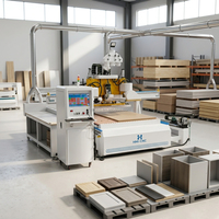 Routeur CNC 3 axes à changement d'outil automatique (ATC) 12 outils Moteur haute puissance 9KW pour le travail du bois, l'acrylique et la gravure de portes d'armoires