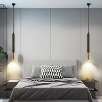 Tube en aluminium Design Home Environment Lighting Black Brass Gold Sense Led Simplicity Modern Pendant Lights