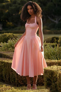 Abito Estivo Floreale Bohémien 2024, Vestito Lungo Casual con Stampa Floreale, Abito da Festa a Linea A, Vestito Estivo con Collo all'Americana per Donna - Product Image 5