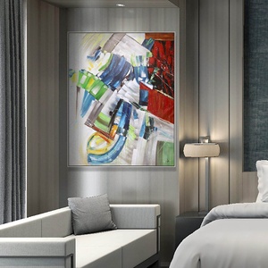 Mới Nhất Xu Hướng Thời Trang Nghệ Sĩ Thiết Kế Handmade Màu Sắc Tươi Sáng Tác Phẩm Nghệ Thuật Trên Tường Trang Trí Nội Thất Hiện Đại Vải Sơn Tường Nghệ Thuật - Product Image 1
