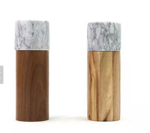 Bouteille à épices de cuisine WXL701 en bois d'acacia et marbre, moulin à poivre manuel en bois, vente en gros - Product Image 5